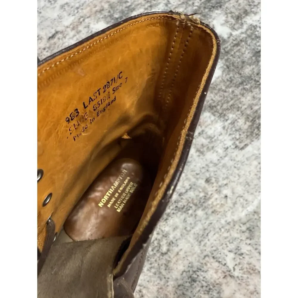 VTG Northampton Brown Leather Riding Boots Mens 7 Womens 8.5 England Equestrian